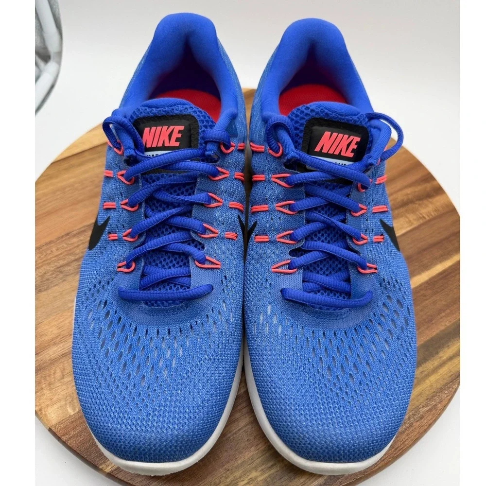 Nike‎ Lunarglide 8 Women's Size 9 1/2 Blue Pink Running Shoes 0390